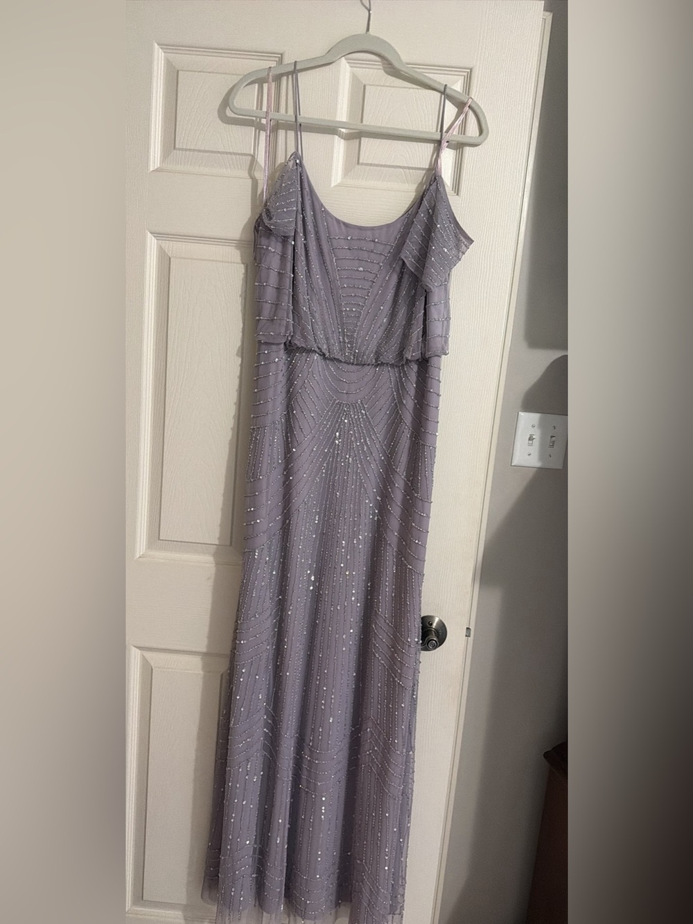 BHLDN Lavender Sequin Maxi Dress